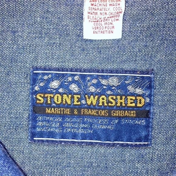 Vintage Women’s Medium Stone Washed Marithe & Francois Girbraud Denim Vest - Picture 5 of 9